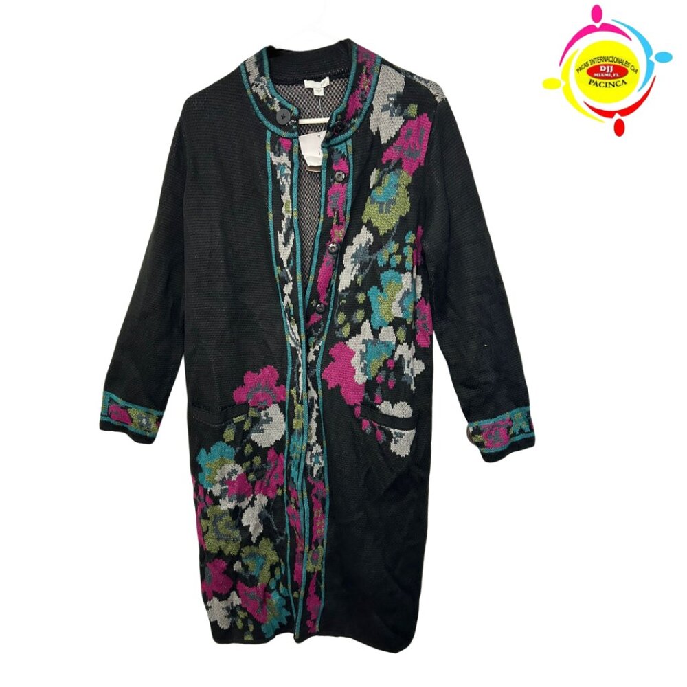 *J.JILL BLAK CROCHET COAT